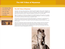 Tablet Screenshot of hilltribesmyanmar.com